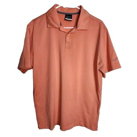 Nike Dri-Fit Golf Tour Performance Polo Shirt Mens Medium‎ Orange  Short Sleeve - Picture 1 of 3